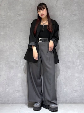 「ベルト」｜りりりさん（レディース・157cm）の秋コーディネート