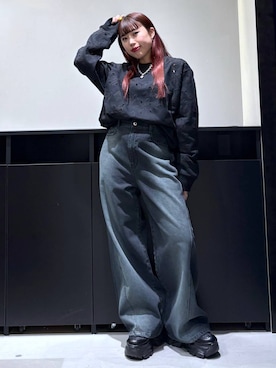 「Anui（アニュイ）のアイテム（スウェット）」を使った、りりりさん（レディース・157cm）の冬コーディネート