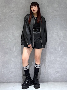 「PAGEBOY（ページボーイ）のアイテム（ブルゾン）」を使った、りりりさん（レディース・157cm）の秋コーディネート