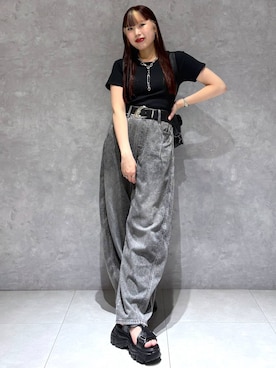 「PAGEBOY（ページボーイ）のアイテム（パンツ）」を使った、りりりさん（レディース・157cm）の春コーディネート