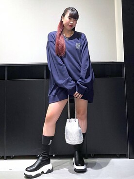 「Anui（アニュイ）のアイテム（スウェット）」を使った、りりりさん（レディース・157cm）の秋コーディネート