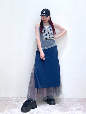 「PBLIM（ページボーイリム）のアイテム（ワンピース/ドレス）」を使った、りりりさん（レディース・157cm）の春コーディネート