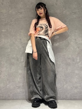 「PAGEBOY（ページボーイ）のアイテム（パンツ）」を使った、りりりさん（レディース・157cm）の春コーディネート