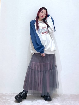 りりりさんの「ラインソールローファー」を使ったコーディネート