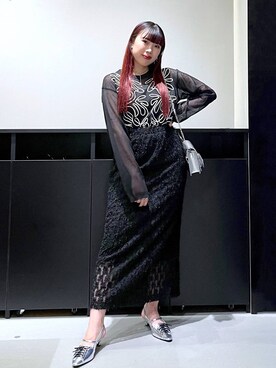 りりりさんの「レースアップミュール」を使ったコーディネート