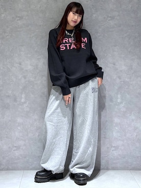 「PBLIM（ページボーイリム）のアイテム（スウェットパンツ）」を使った、りりりさん（レディース・157cm）の秋コーディネート