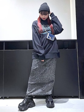 「Anui（アニュイ）のアイテム（スウェット）」を使った、りりりさん（レディース・157cm）の秋コーディネート
