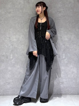 「PAGEBOY（ページボーイ）の【セットアップ対応】チェックMIXジャケット 《2サイズ展開》（テーラードジャケット）」を使った、りりりさん（レディース・157cm）の秋コーディネート