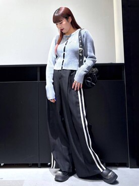 「Anui（アニュイ）のアイテム（スラックス）」を使った、りりりさん（レディース・157cm）の冬コーディネート