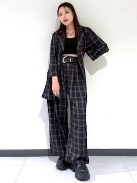 「PAGEBOY（ページボーイ）のアイテム（テーラードジャケット）」を使った、りりりさん（レディース・157cm）の秋コーディネート