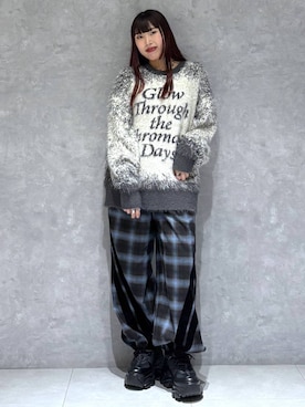 「PBLIM（ページボーイリム）のアイテム（スラックス）」を使った、りりりさん（レディース・157cm）の秋コーディネート