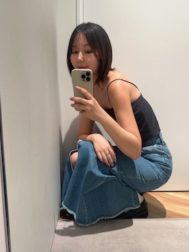 「アイテム（デニムスカート）」を使った、mysgri_さん（レディース・161cm）の夏コーディネート