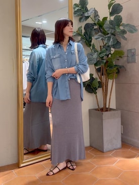 「アイテム（シャツ/ブラウス）」を使った、yukaさん（レディース・170cm）の夏コーディネート