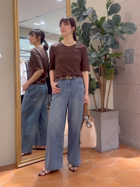 「アイテム（Tシャツ/カットソー）」を使った、yukaさん（レディース・170cm・40代）の夏コーディネート