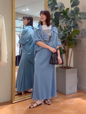 「アイテム（ボストンバッグ）」を使った、yukaさん（レディース・170cm・40代）の夏コーディネート