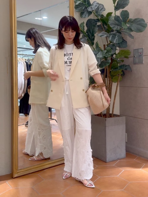 セール】【à Nice （ア ・ニース）】エンブロイダリーパンツ