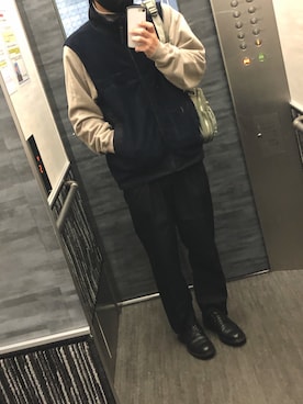 「united arrows」｜「アイテム（スウェット）」を使った、tatsunokoさん（メンズ・165cm）の秋コーディネート