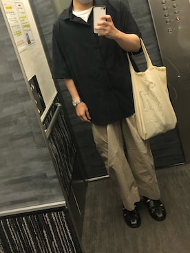 「united arrows」｜「アイテム（腕時計）」を使った、tatsunokoさん（メンズ・165cm）の夏コーディネート