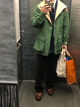 「COMOLI（コモリ）のアイテム」を使った、tatsunokoさん（メンズ・165cm）の冬コーディネート