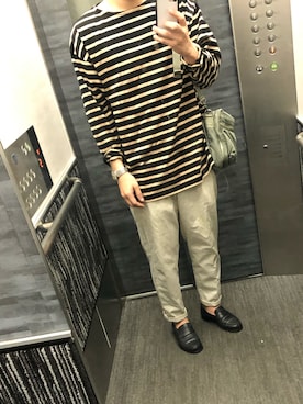 「united arrows」｜「アイテム（腕時計）」を使った、tatsunokoさん（メンズ・165cm）の秋コーディネート