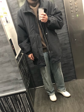 「アイテム（モッズコート、グレー系）」を使った、tatsunokoさん（メンズ・165cm）の冬コーディネート