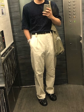 「Paraboot（パラブーツ）のアイテム（サンダル）」を使った、tatsunokoさん（メンズ・165cm）の夏コーディネート