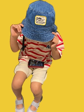 「アイテム（サンダル）」を使った、aik♡mama♛さん（キッズ・127cm）の夏コーディネート
