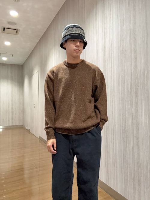 セール】ウールブレンドネップクルーネックニット（ニット/セーター