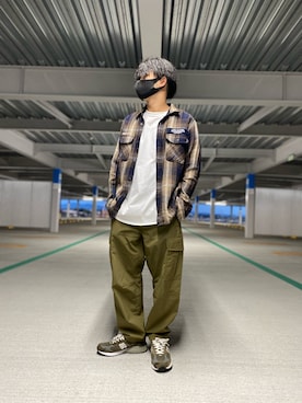 「アイテム（マスク、ブラック系）」を使った、Asai.Hirotoさん（メンズ・177cm）の秋コーディネート