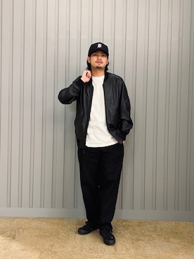 「アイテム（MA-1）」を使った、Asai.Hirotoさん（メンズ・177cm）の秋コーディネート