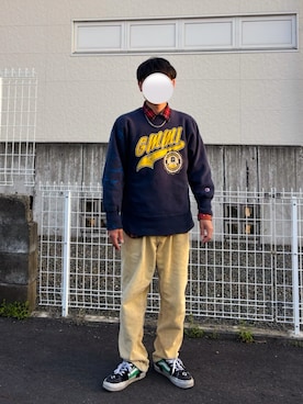 「Timberland（ティンバーランド）のアイテム（パンツ）」を使った、Naoyaさん（メンズ・163cm）の春コーディネート