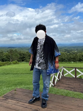 「Wrangler（ラングラー）のアイテム」を使った、Naoyaさん（メンズ・163cm）の夏コーディネート