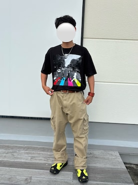 「Wrangler（ラングラー）のアイテム」を使った、Naoyaさん（メンズ・163cm）の夏コーディネート