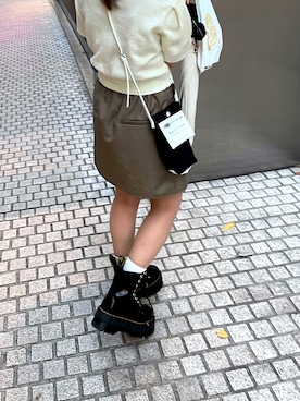 「マーチンブーツ」｜𝑁𝑎𝑛𝑎 ⸝⸝ @  さん（レディース・149cm）の秋コーディネート