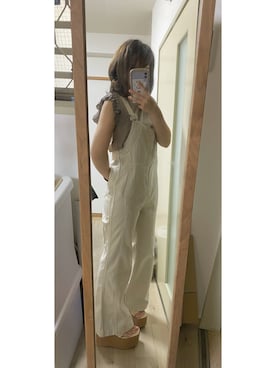 「COCO DEAL（ココディール）のアイテム（オールインワン・サロペット）」を使った、𝑁𝑎𝑛𝑎 ⸝⸝ @  さん（レディース・149cm）の夏コーディネート