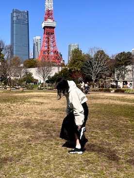 「いいね返し」｜「アイテム（その他アウター）」を使った、𝑁𝑎𝑛𝑎 ⸝⸝ @  さん（レディース・149cm）の春コーディネート