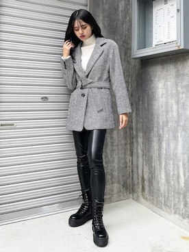 「ENVYM（アンビー）のアイテム（パンツ）」を使った、envym_officialさん（レディース・160cm）の冬コーディネート