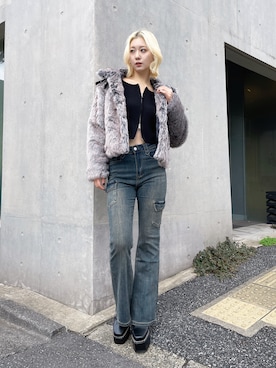 「ENVYM（アンビー）のアイテム（ブルゾン）」を使った、envym_officialさん（レディース・165cm）の秋コーディネート
