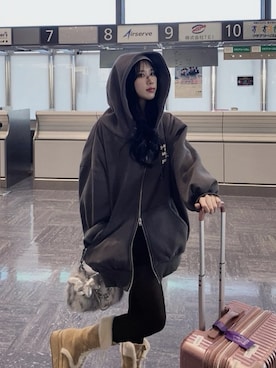 「ENVYM（アンビー）のアイテム」を使った、envym_officialさん（レディース・160cm）の冬コーディネート