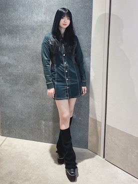 「ENVYM（アンビー）のアイテム（ブーツ）」を使った、envym_officialさん（レディース・165cm）の秋コーディネート