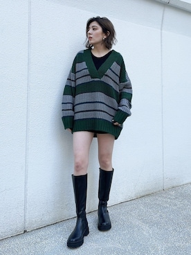 「ENVYM（アンビー）のアイテム（パンツ）」を使った、envym_officialさん（レディース・160cm）の冬コーディネート