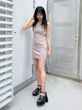 「ENVYM（アンビー）のアイテム（ワンピース/ドレス）」を使った、envym_officialさん（レディース・160cm）の夏コーディネート