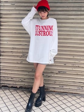 「ENVYM（アンビー）のアイテム（ブーツ）」を使った、envym_officialさん（レディース・152cm）の秋コーディネート