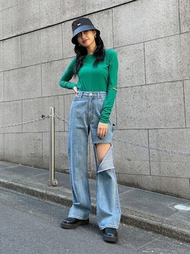 「カッティング」｜envym_officialさん（レディース・160cm）の春コーディネート