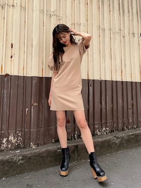 「ミニワンピ」｜envym_officialさん（レディース・160cm）の夏コーディネート