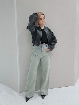 「ENVYM（アンビー）のアイテム（ブルゾン）」を使った、envym_officialさん（レディース・161cm）の冬コーディネート