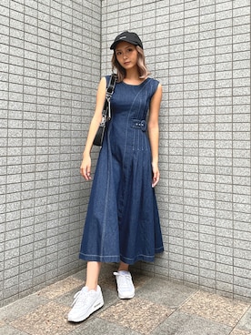 「ENVYM（アンビー）のアイテム（帽子）」を使った、envym_officialさん（レディース・160cm）の夏コーディネート