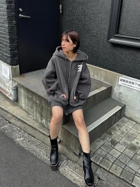 「ENVYM（アンビー）のアイテム」を使った、envym_officialさん（レディース・157cm）の冬コーディネート