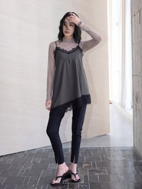 「OSYAREVO（オシャレボ）のアイテム」を使った、【公式】OSYAREVOさん（レディース・165cm）の秋コーディネート