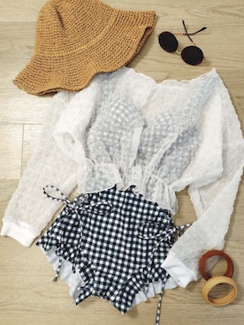 「水着」｜OSYAREVOさん（レディース・167cm）の秋コーディネート